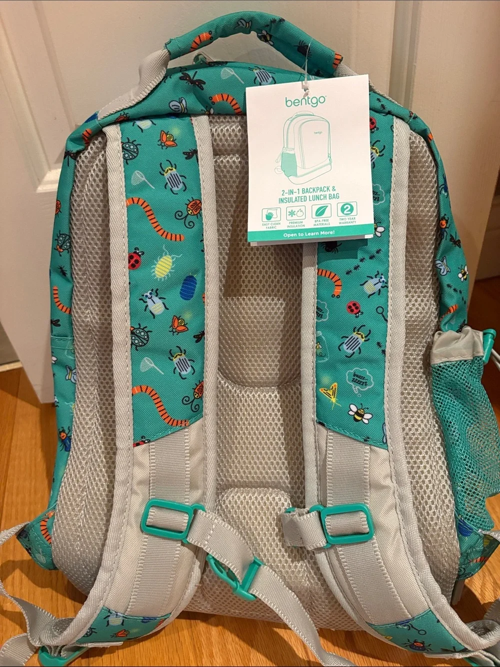 Bentgo Kids Bug Buddies Backpack with Built-In Lunch Bag -
